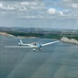 Motor Gliding in Derbyshire taking off from Darley Moor Airfield