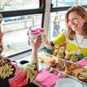 B Bakery Vintage Afternoon Tea Bus Tour - Two Women Enjoying Bus Tour