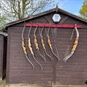 Target Archery in Bedford Bows hanging up on shed